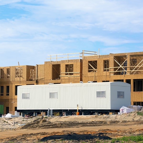 construction site office trailers can be equipped with secure locking systems, alarms, and surveillance cameras for added security